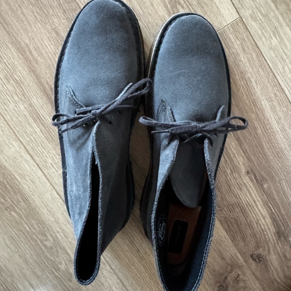 Men's Clark Chukka Boots Grey Suede
